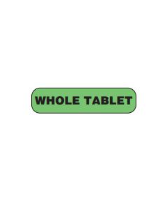 WARNING LABEL - 1-9/16” X 3/8” - WHOLE TABLET