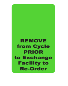 WARNING LABEL - 2-3/4 X 1-3/4 - REMOVE FROM CYCLE PRIOR