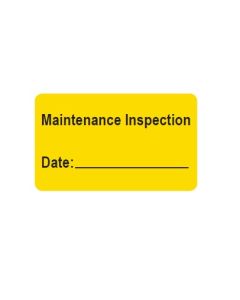 WARNING LABEL - 2-1/2 X 1-1/2 MAINTENANCE INSPECTION