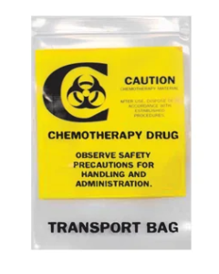 RECLOSABLE ZIP BAG - CHEMOTHERAPY DRUG TRANSPORT - 6 X 9 - 4 MIL - 500/CASE - Q134