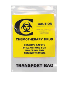 RECLOSABLE ZIP BAG - CHEMOTHERAPY DRUG TRANSPORT - 9 X 12 - 4 MIL - 500/CASE - Q455