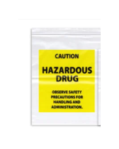 RECLOSABLE ZIP BAG - CAUTION HAZARDOUS DRUG - 9 X 12 - 4 MIL - 1000/CASE - Q997