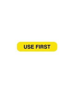 WARNING LABEL USE FIRST 1 5/8 X 3/8