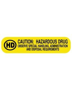 LABEL - 1-5/8 X 3/8 - CAUTION: HAZARDOUS DRUG - RXA1701