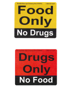 WARNING LABEL - 3-5/8 X 3 - REFRIGERATOR SET - RXFRIG