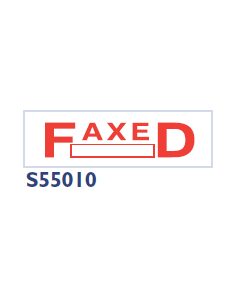 STAMP - PRE-INKED - 1-5/8 X 5/8 - FAXED - S55010