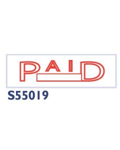 STAMP - PRE-INKED - 1-3/8 X 3/8 - PAID - S55019