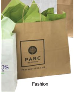 NATURAL KRAFT BAGS - 16 X 6 X 12 - FASHION - 250/CASE - SH-FANK