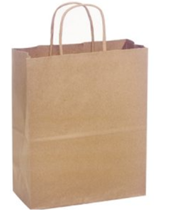 NATURAL KRAFT BAGS - 8 X 4-1/2 X 10-1/4 - PETITE - 250/CASE - SH-PENK