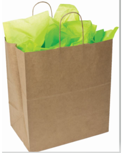 NATURAL KRAFT BAGS - 5-1/2 X 3-3/8 X 8-1/4 - PRIME - 250/CASE - SH-PRNK