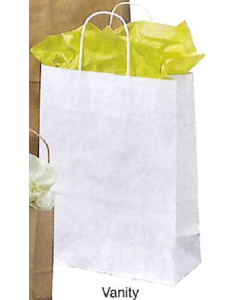 WHITE KRAFT BAGS - 10 X 5 X 13-1/4 - VANITY - 250/CASE - SH-VAWK
