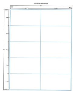 SHEETED LABEL - 10-UP SYNMED LASER MEDSHEET - 8-1/2 X 11 - 1000/CASE - SYN10UP-J
