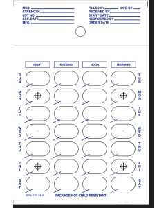CARD - 28 DAY - WEEKLY - SYNMED-BACK - 500/CASE - SYN130-28-R-J