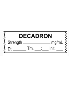 ANESTHESIA LABEL DECADRON MG/ML - 1/2 X 1 1/2