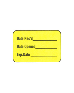 LABEL - 1625 X 875 - DATE REC'D/DATE OPENED/EXP DATE - TLR203
