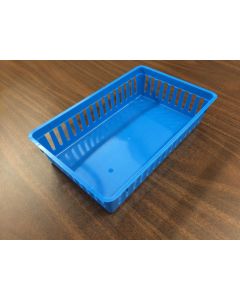 PLASTIC BASKET - MESH - 6-1/2 X 10 X 2-1/2 - BLUE - J51310-BL-LRG