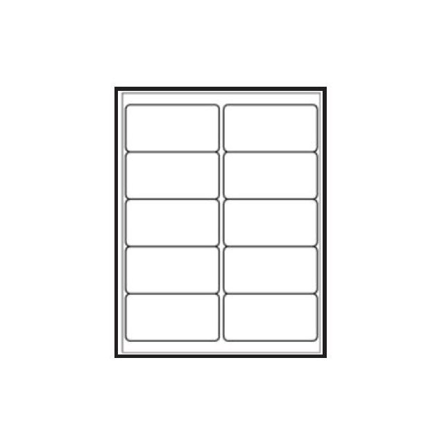 37600L BLANK WHITE - LASER LABELS 2 X 4 - 10-UP
