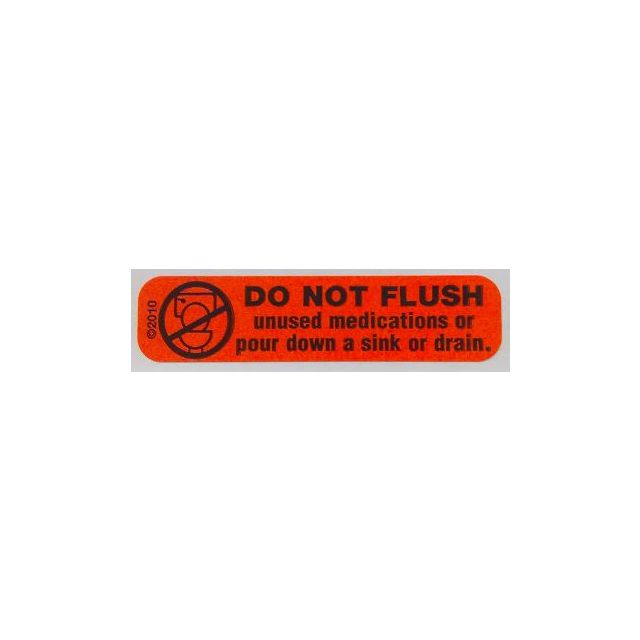 WARNING LABEL - 1-9/16 X 3/8 - DO NOT FLUSH UNUSED MEDICATIONS - 11052