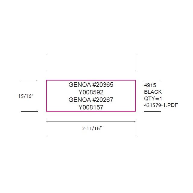 SELF-INKING STAMP, 1 x 2-3/4, GENOA Y
