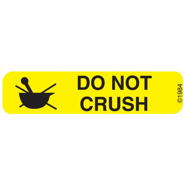 WARNING LABEL - 1-9/16 X 3/8 - DO NOT CRUSH - 1328
