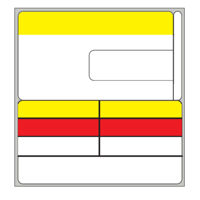 BLANK DIE 741 DIRECT THERMAL LABELS WITH REORDER TAB - 14741-1