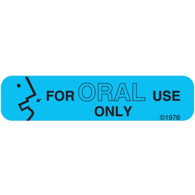 WARNING LABEL - 1-9/16 X 3/8 - FOR ORAL USE ONLY - 151