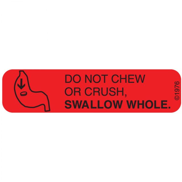 WARNING LABEL - 1-9/16 X 3/8 - DO NOT CHEW - 157