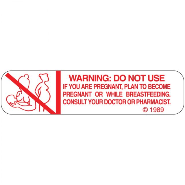 AUXILIARY WARNING LABEL - 1-9/16 X 3/8 - WARNING: DO NOT USE - 1601