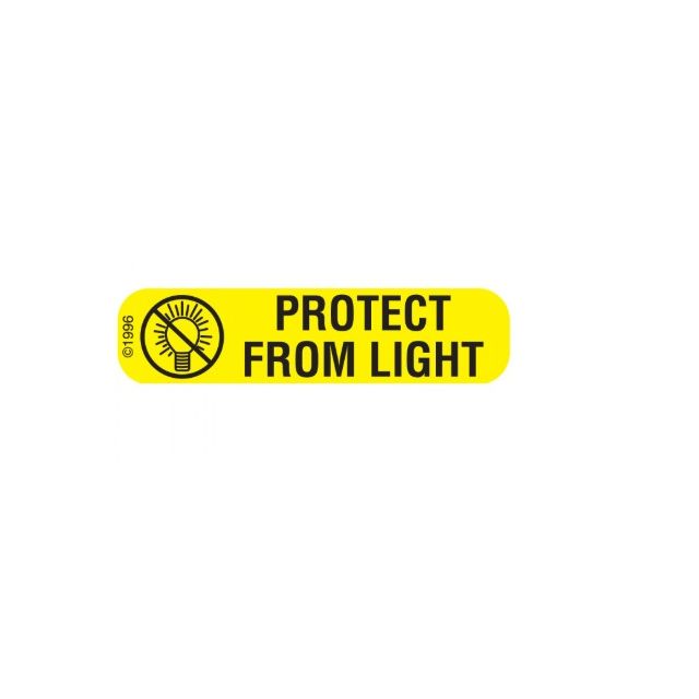 WARNING LABEL - 1-9/16 X 3/8 - PROTECT FROM LIGHT
