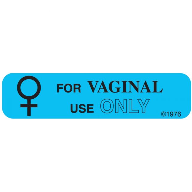 WARNING LABEL - 1-9/16 X 3/8 - FOR VAGINAL USE ONLY - 172