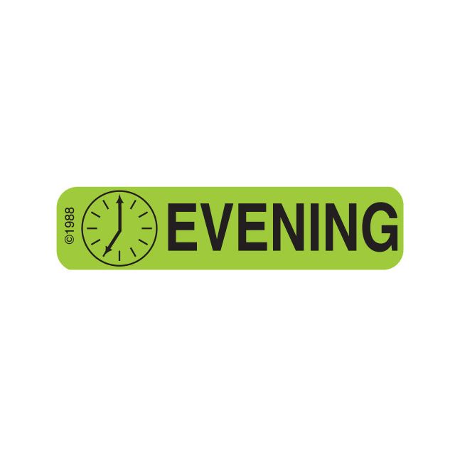 WARNING LABEL - 1-9/16 X 3/8 - EVENING - 1796