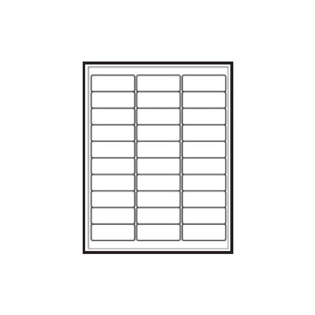 BLANK WHITE LASER LABELS - 1 X 2-5/8 - 30-UP