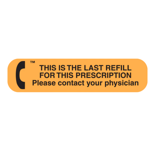 WARNING LABEL - 1-9/16 X 3/8 - THIS IS THE LAST REFILL