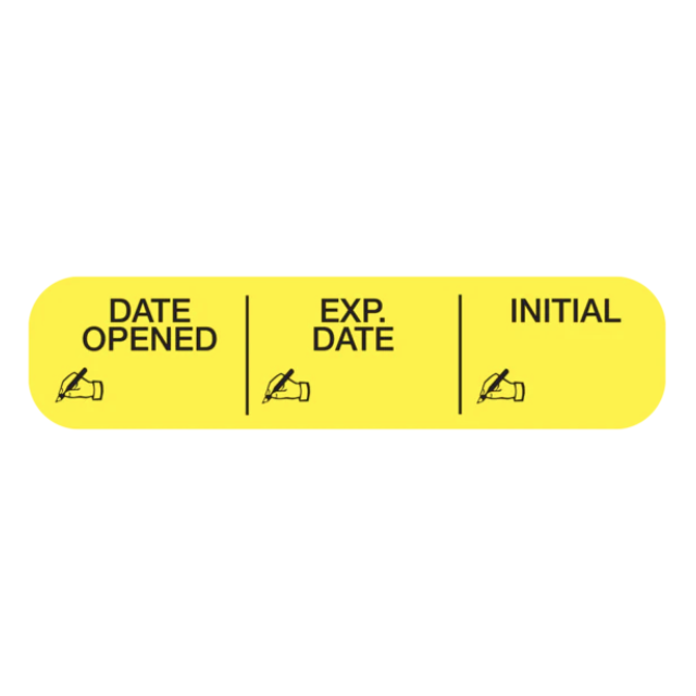 WARNING LABEL - 1-9/16 X 3/8 - DATE OPENED