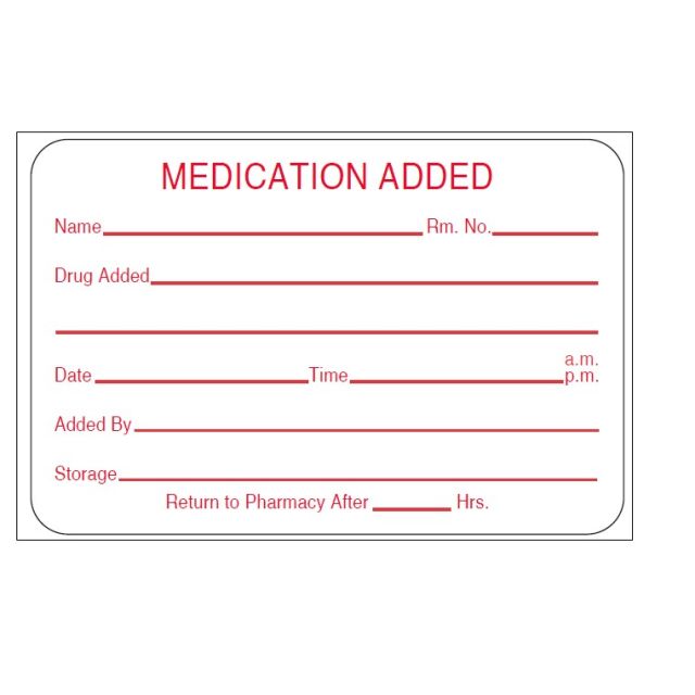 LABEL MEDICATION ADDED 3X2