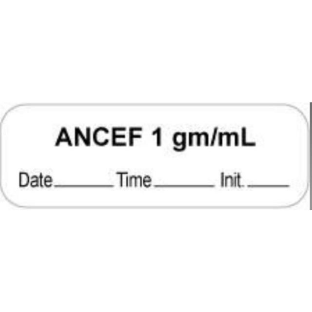 LABEL ANCEF 1 gm/ml 1-1/2 x 1/2