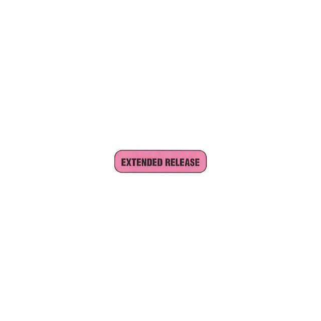 AUXILIARY LABEL - 1-9/16” X 3/8” - EXTENDED RELEASE