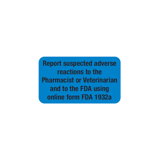 AUXILIARY LABEL - 1-3/4 X 1 - REPORT SUSPECTED ADVERSE REACTIONS - 8903PM9REPORTSUSPECTED