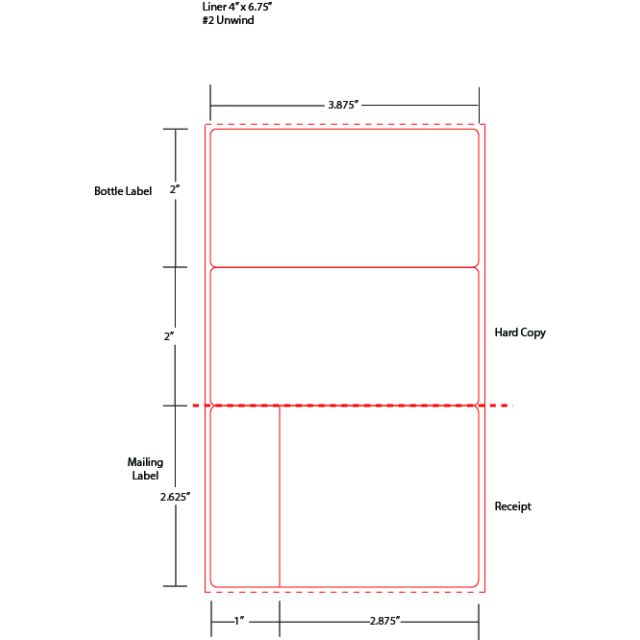 BLANK STYLE T DIRECT THERMAL LABEL - 250 LABELS/ROLL 12 ROLLS/CASE - BLANK STYLE T-ADL