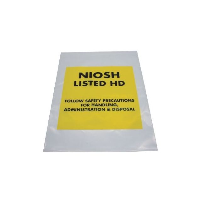 RECLOSABLE ZIP BAG - NIOSH LISTED HD - 12 X 15 - 4 MIL - 100/PACK - AMSH21215