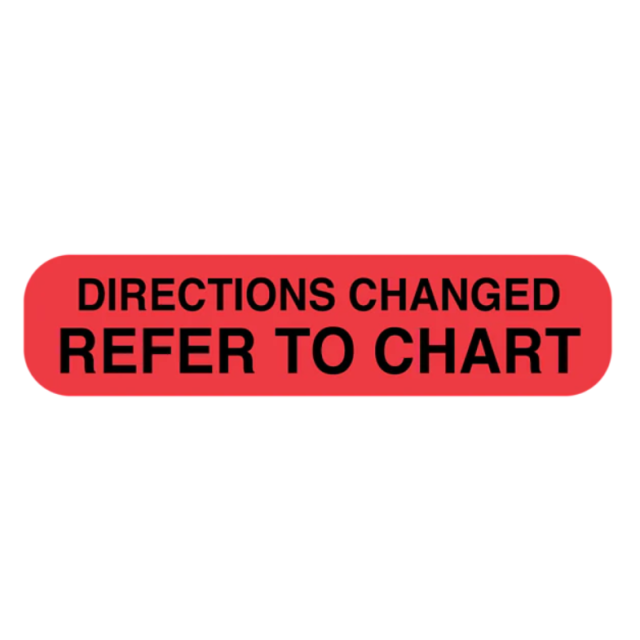 ADVISORY LABEL - 1-9/16 X 3/8 - DIRECTIONS CHANGED