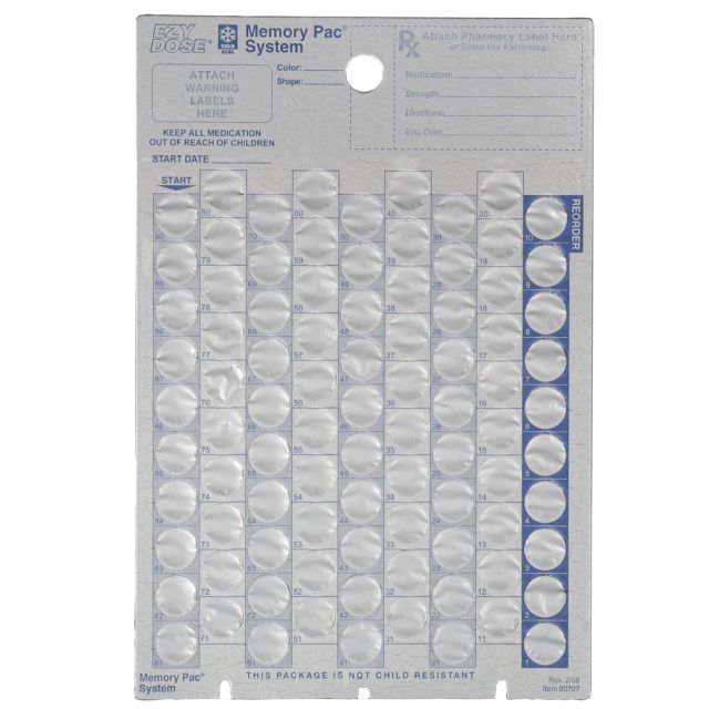 UNIT DOSE COLD SEAL 90-DAY CARD - AP90707