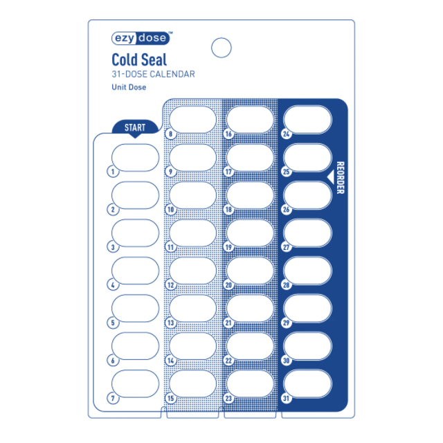 UNIT DOSE COLD SEAL 31-DAY CARD - CALENDAR - AP90710