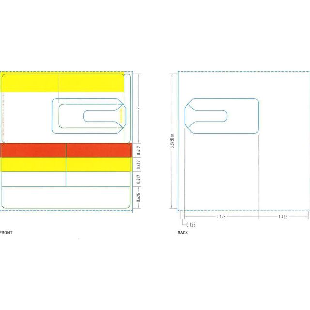 BLANK - DIE C955 - THERMAL TRANSFER LABEL - W/REORDER TAB - 630 LABELS/ROLL