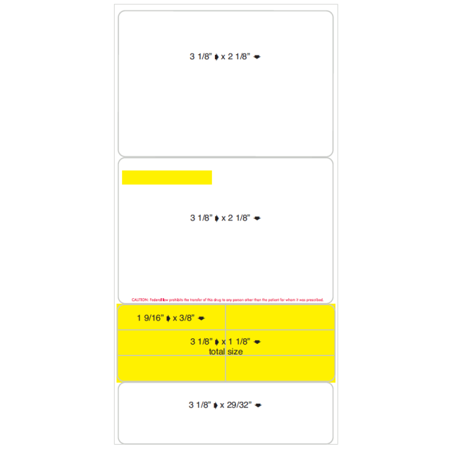 BLANK DIRECT THERMAL LABEL DIE 14701 - BLANK14701