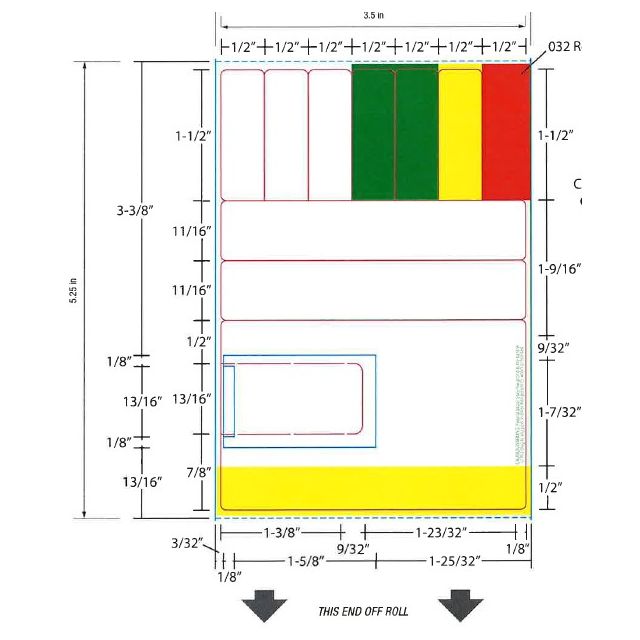 BLANK - STYLE GA - DIRECT THERMAL LABEL - 350 LABELS/ROLL