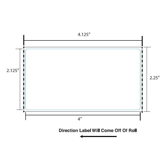 BLANK STYLE L DIRECT THERMAL LABEL - 500 LABELS/ROLL, 24 ROLLS/CASE