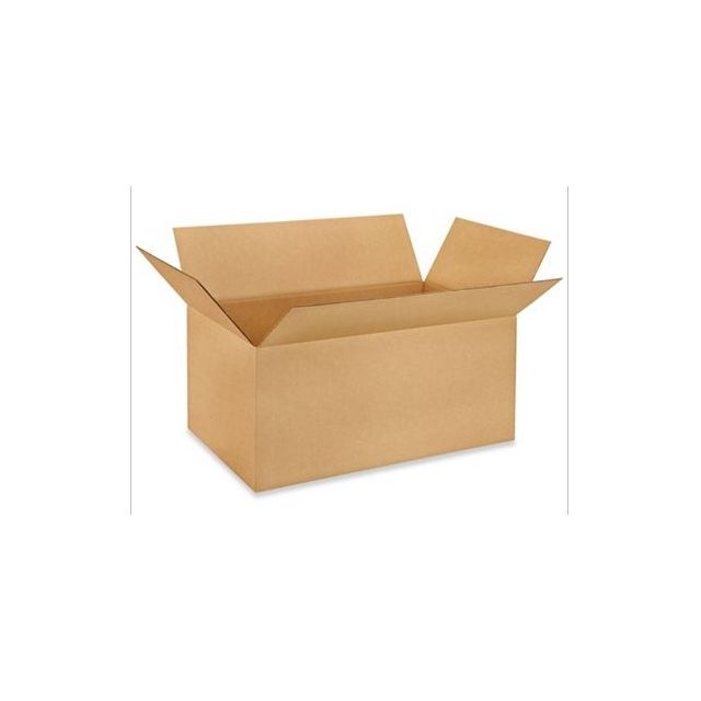 NATURAL CORRUGATED BOX - 28 X 16 X 12 - 25/BUNDLE - BOX281612