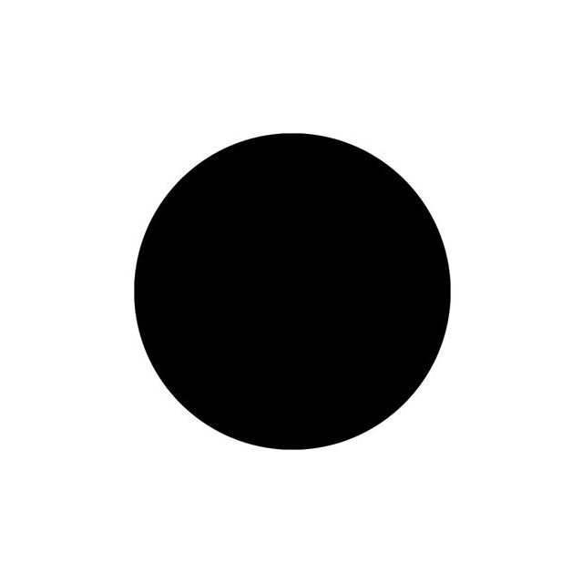 3/4 CIRCLE - BLACK FLOOD COATED LABEL - 1000/ROLL - CR.75-BLACK