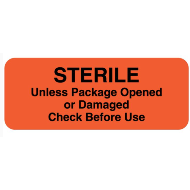 LABEL - 2-1/4 X 7/8 - STERILE UNLESS OPENED OR DAMAGED - CS707-J